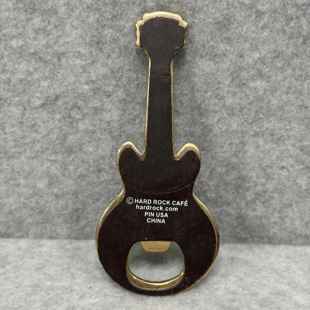 Hard Rock Cafe Dublin Guitar Bottle Opener Shamrocks St Patricks Day Collectible